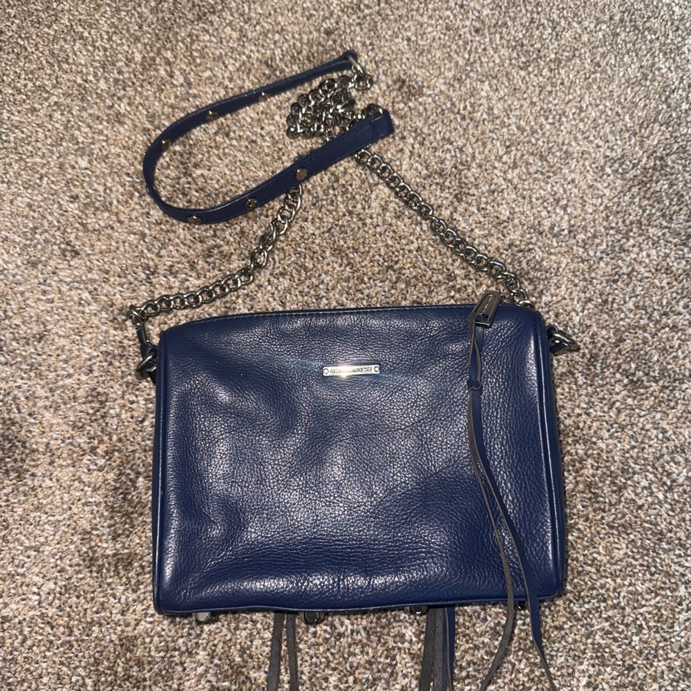 Rebecca Minkoff Navy Blue Leather Crossbody Bag
